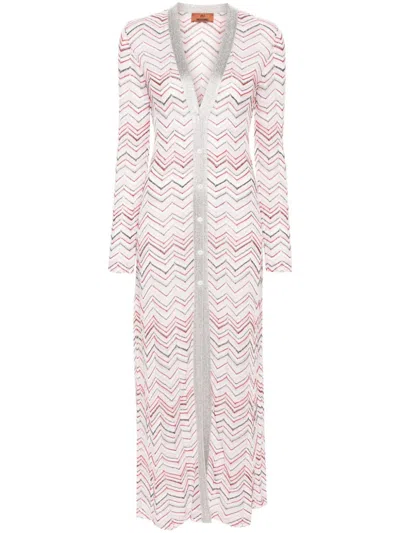 Missoni Zigzag Maxi Cardi Jacket In Sm9ao