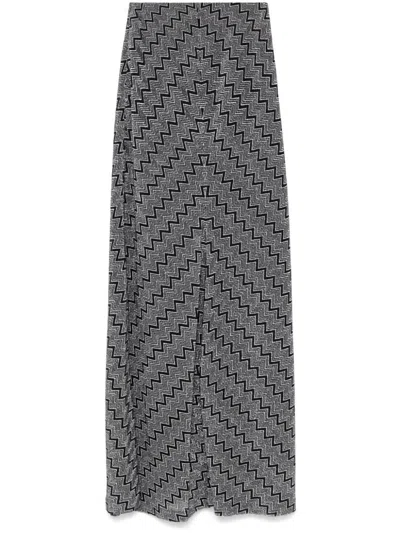 Missoni Zigzag Maxi Skirt In Black