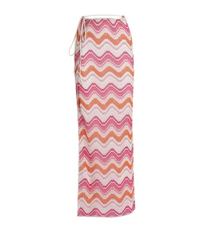 Missoni Zigzag Maxi Skirt In Pink