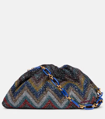 Missoni Zigzag Medium Beaded Shoulder Bag In Multi