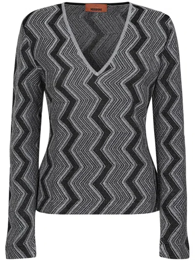 MISSONI ZIGZAG METALLIC JUMPER