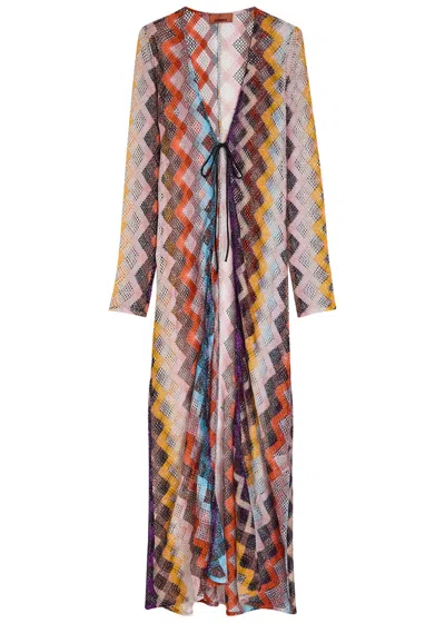 Missoni Zigzag Metallic-knit Cover-up In Multi