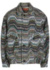 Missoni Zigzag Metallic-knit Jacket In Multi