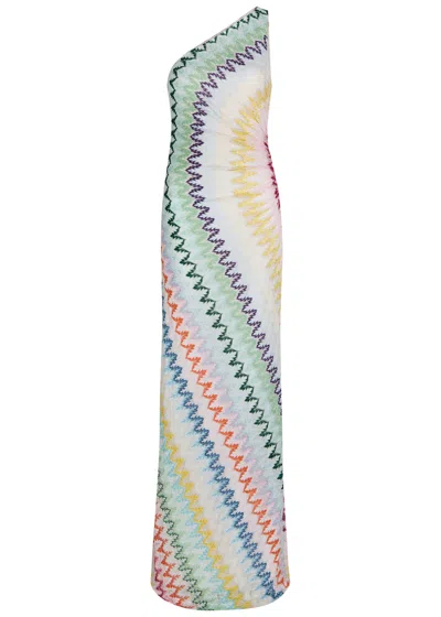 Missoni Zigzag Metallic-knit Maxi Dress In Multi