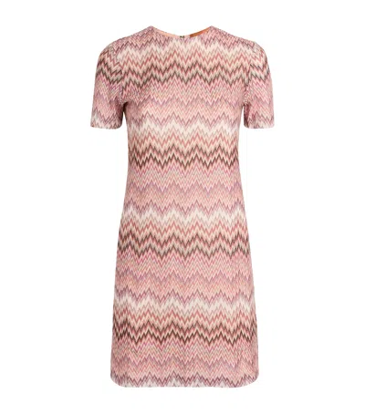 Missoni Zigzag Midi Dress In Pink