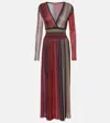 Missoni Zigzag Midi Dress In Red