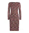 Missoni Midi Dress With Boat Neck In Red