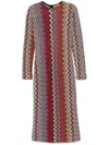 Missoni Wool Blend Knit Midi Dress In White