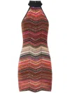 Missoni Zig Zag Metallic Minidress In Schwarz