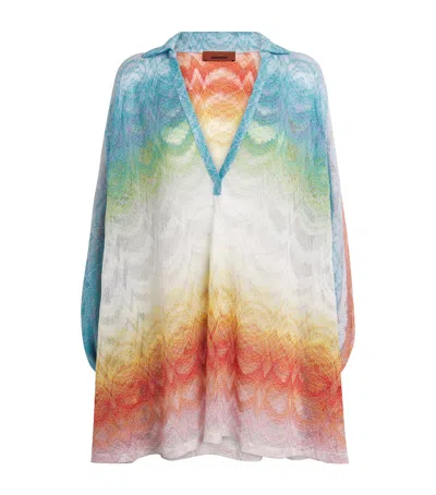 Missoni Zigzag Mini Kaftan Dress In Multi