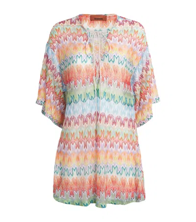 Missoni Zigzag Mini Kaftan In Multi