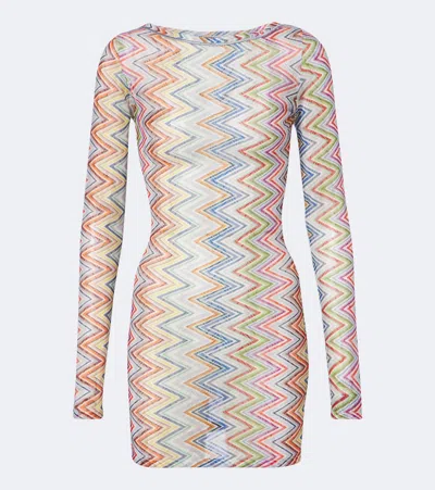 Missoni Zigzag Minidress In Multi