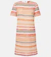 Missoni Metallic Chevron Short-sleeve Mini Dress In Multicoloured