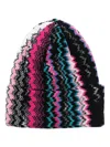 MISSONI ZIGZAG-MOTIF BEANIE HAT