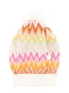 Missoni Zigzag-motif Knitted Beanie In White