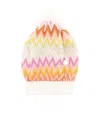 Missoni Zigzag-motif Knitted Beanie In White