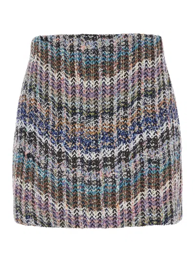 Missoni Zigzag Motif Mini Skirt In Multicolor