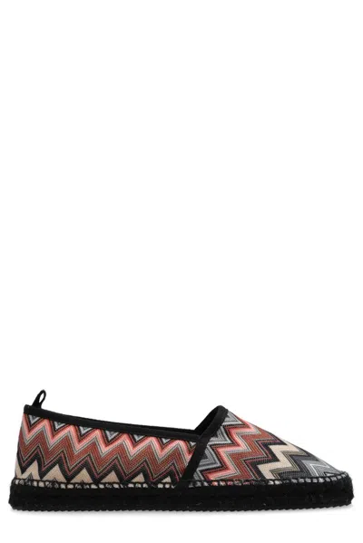 Missoni Zigzag-woven Espadrilles In Schwarz