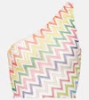 Missoni Zigzag One-shoulder Lamé Top In Multi