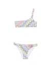 Missoni Zigzag One-shoulder Bikini In Multi
