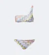 Missoni One-shoulder Zigzag Bikini Set In Multi