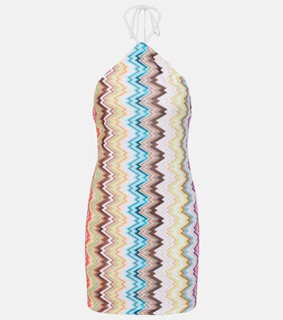 Missoni Zigzag Open-back Minidress In Multi