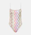 Missoni Zigzag Open-back Swimsuit In Multi