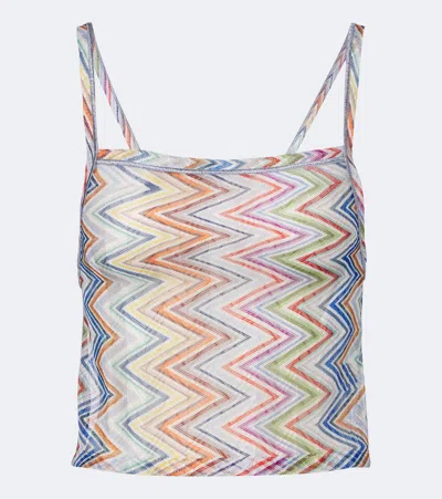 Missoni Zigzag Open-back Top In Multi