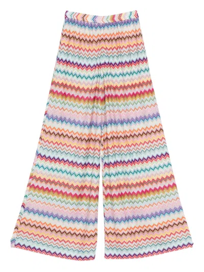 Missoni Zigzag Palazzo Pants In Neutral