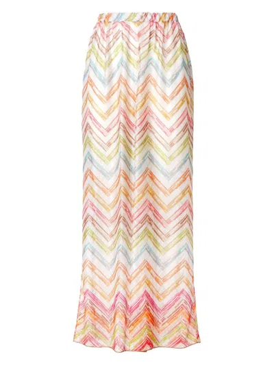 Missoni Zigzag Palazzo Pants In White