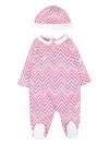 Missoni Zigzag-pattern Babygrow Set In Pink