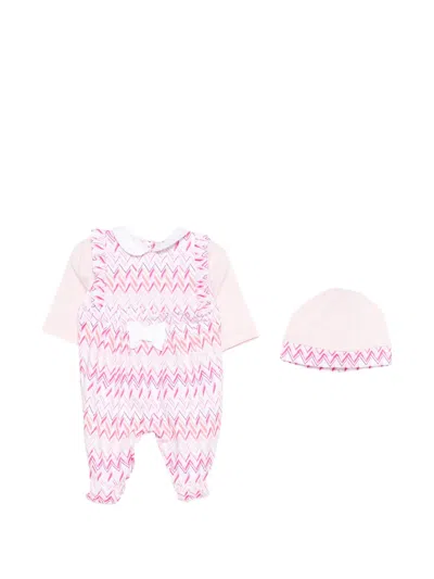 Missoni Zigzag-pattern Babygrow Set (set Of Two) In Pink