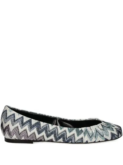 MISSONI ZIGZAG-PATTERN BALLET FLATS