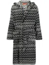 Missoni Zigzag-pattern Bath Robe In Schwarz