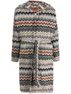 Missoni Zigzag-pattern Bathrobe In White