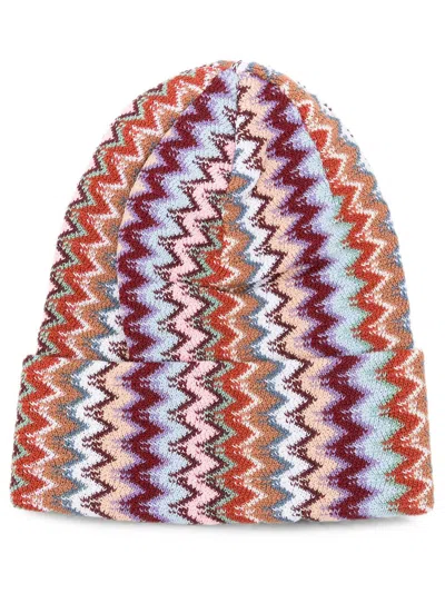 Missoni Zig-zag Pattern Beanie In Multi