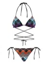 Missoni Bikini With Customizable Ties And Zig Zag Pattern In Blue
