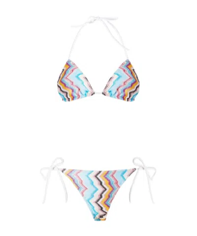 Missoni Zigzag-pattern Bikini In Multicoloured