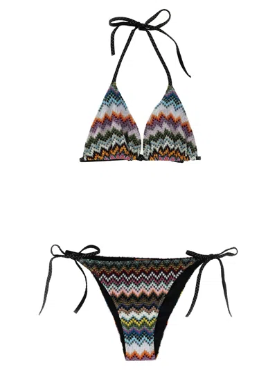 MISSONI ZIGZAG PATTERN BIKINI BEACHWEAR MULTICOLOR