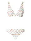 Missoni Zigzag-pattern Bikini In White