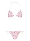 Missoni Zigzag-pattern Bikini In White