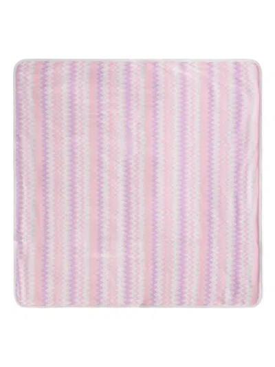 Missoni Zigzag-pattern Blanket In Pink