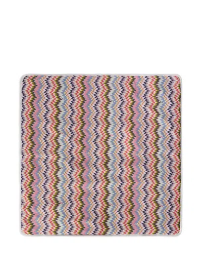 Missoni Zigzag-pattern Blanket In Pink