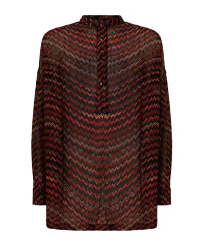 MISSONI MISSONI ZIGZAG PATTERN BLOUSE