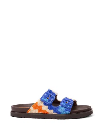Missoni Zigzag Pattern Buckle-fastening Sandals In Multi