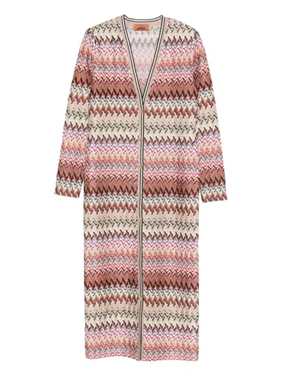 MISSONI ZIGZAG-PATTERN CARDI-COAT