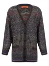 Missoni Zigzag Pattern Cardigan Sweaters And Cardigans Multicolor In Black