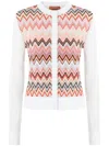 Missoni Zigzag Pattern Cardigan With Round Neckline In Multi