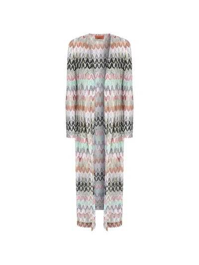 Missoni Zigzag Pattern Coat In Gray