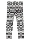 Missoni Zigzag-pattern Cotton-blend Leggings In Black